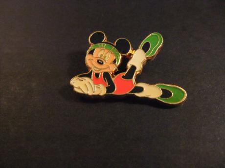 Minnie Mouse (vaste vriendin van Mickey Mouse) in relax houding